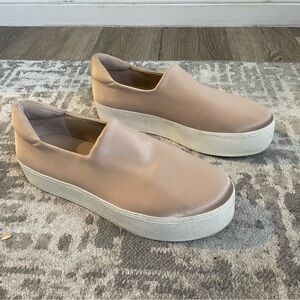 Opening Ceremony Cici Satin Slip-On Platform Sneakers - Nude, US 9 / EU 40